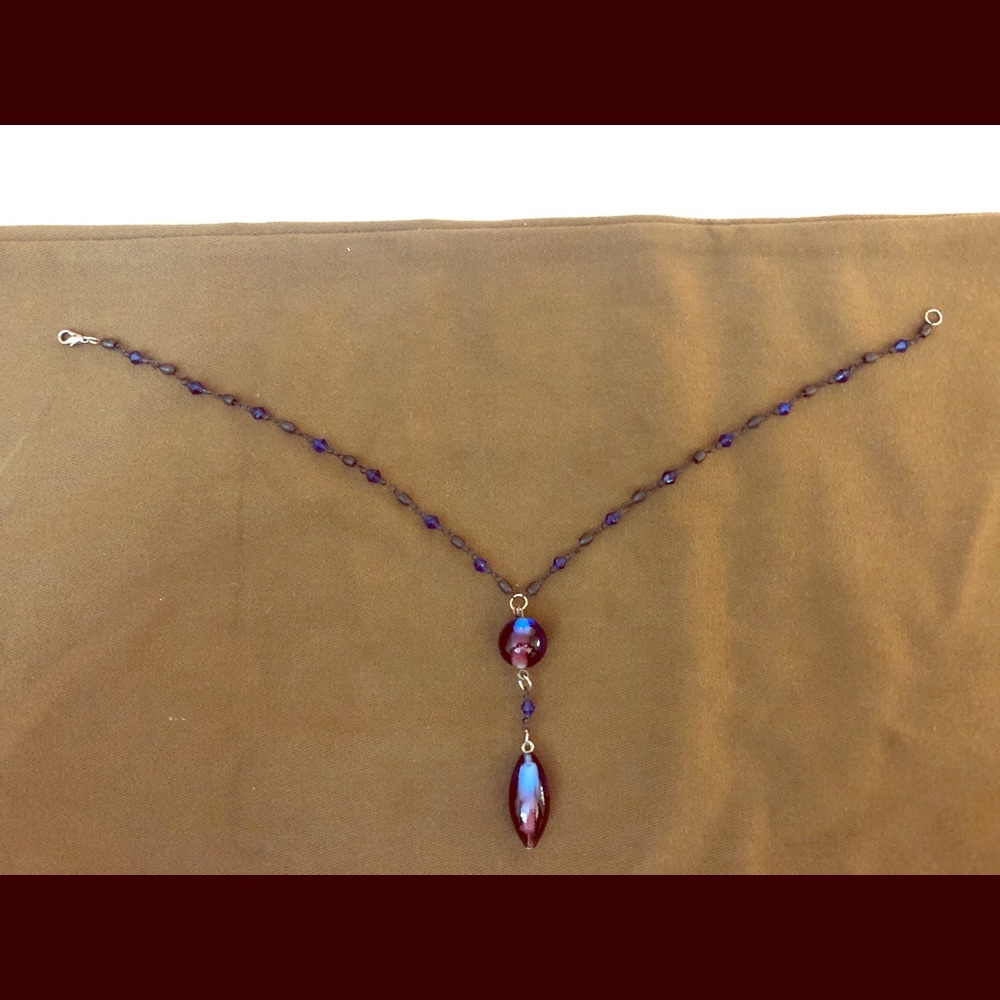 Beautiful purple glasses necklace